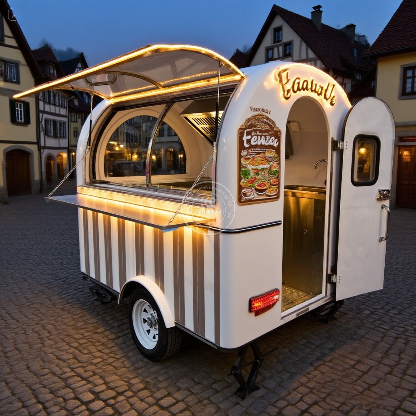 Hot Dog Vending Cart - Przyczepa Food Truck, Mobilna Kuchnia, USA