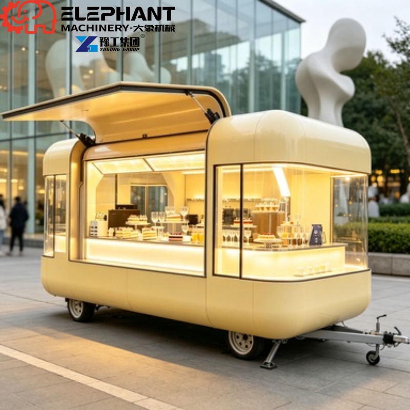 Hot Dog Vending Cart - Komercyjna mobilna przyczepa gastronomiczna, wielofunkcyjny wózek